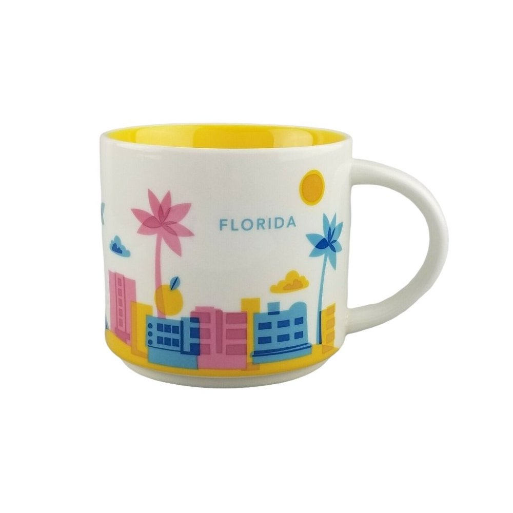 2014 Starbucks Florida Coffee Mug You Are Here Collection 14 oz Tea